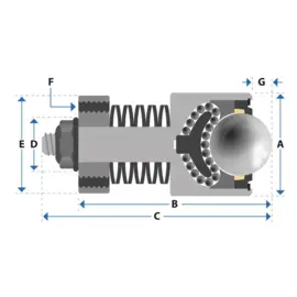 Ball Transfer Unit, 25.4 mm, threaded end, for heavy load 9420